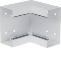 Colț interior din profil de bază tablă de oțel la BRS 70x130mm Capac 80mm gri deschis  , Hager BRS6513047035