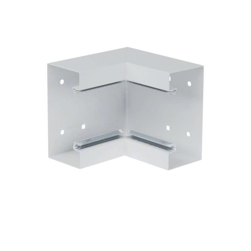 Colț interior din profil de bază tablă de oțel la BRS 70x130mm Capac 80mm gri deschis  , Hager BRS6513047035