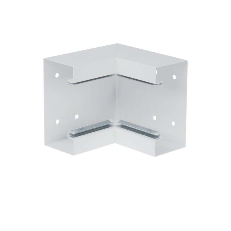 Colț interior din profil de bază tablă de oțel la BRS 70x130mm Capac 80mm alb  , Hager BRS6513049010