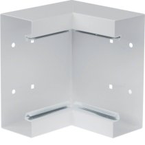 Colț interior din profil de bază la BRS 68x170mm Capac 120mm din tablă de oțel gri deschis  , Hager BRS651704B7035