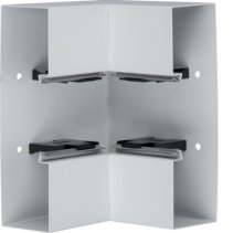 Colț interior din profil de bază tablă de oțel la BRS 70x210mm Capac 80mm gri deschis  , Hager BRS6521047035