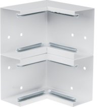 Colț interior din profil de bază tablă de oțel la BRS 70x210mm Capac 2x80mm alb  , Hager BRS652104D9010