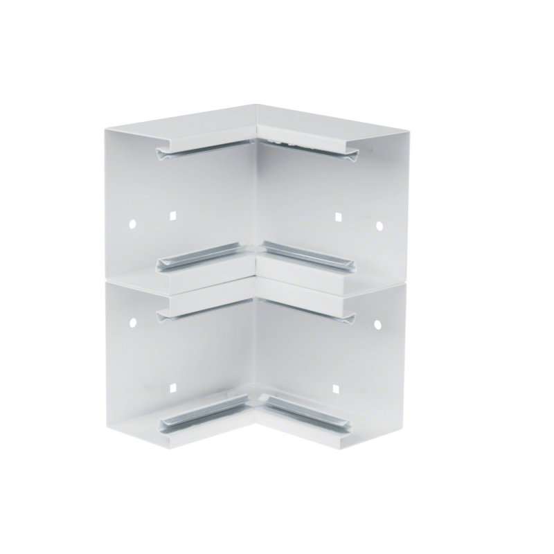 Colț interior din profil de bază tablă de oțel la BRS 70x210mm Capac 2x80mm alb  , Hager BRS652104D9010