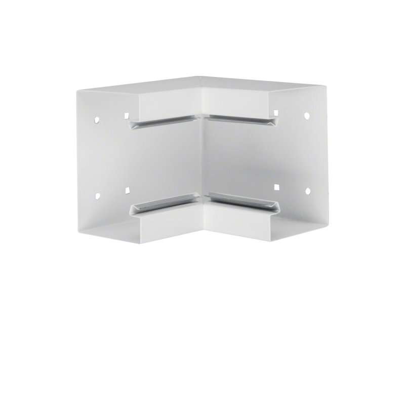 Colț interior din profil de bază la BRS 85x130mm Capac 80mm din tablă de oțel alb  , Hager BRS8513049010
