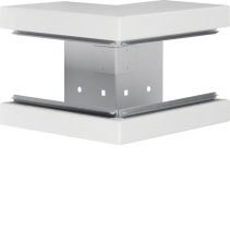 Colț exterior din profil de bază la BRS 100x130mm Capac 80mm tablă de oțel alb uz. , Hager BRS10013039016