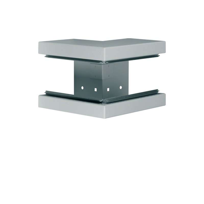 Colț exterior din profil de bază la BRS 100x130mm Capac 80mm din tablă de oțel zincat , Hager BRS1001303VERZ