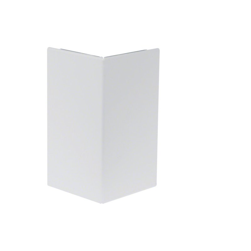 Capac colț exterior la Canal cablu aparataj BRS 120mm tablă de oțel alb uz. , Hager BRS1202A9016