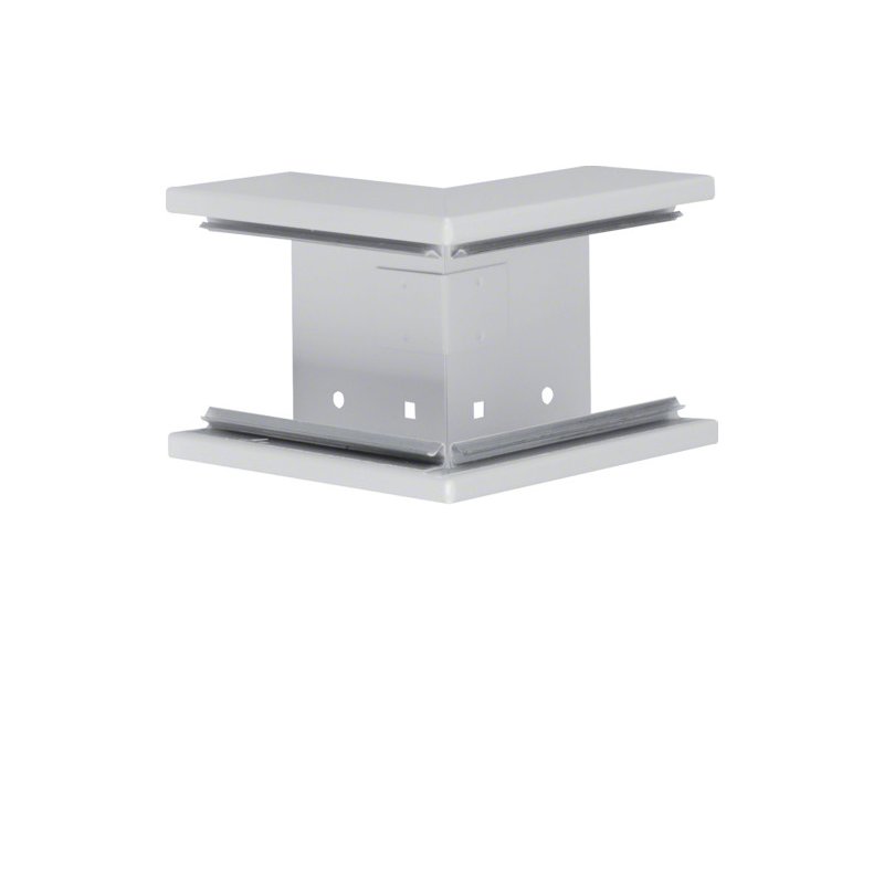 Colț exterior din profil de bază din tablă de oțel la BRS 70x100mm Capac 80mm gri deschis  , Hager BRS6510037035