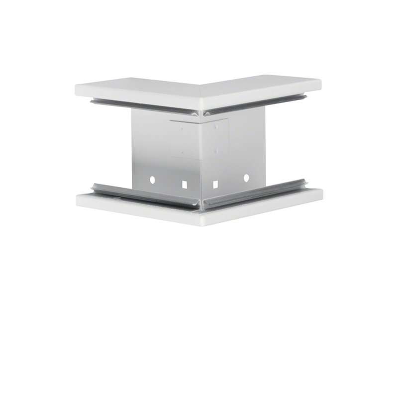 Colț exterior din profil de bază din tablă de oțel la BRS 70x100mm Capac 80mm alb  , Hager BRS6510039010