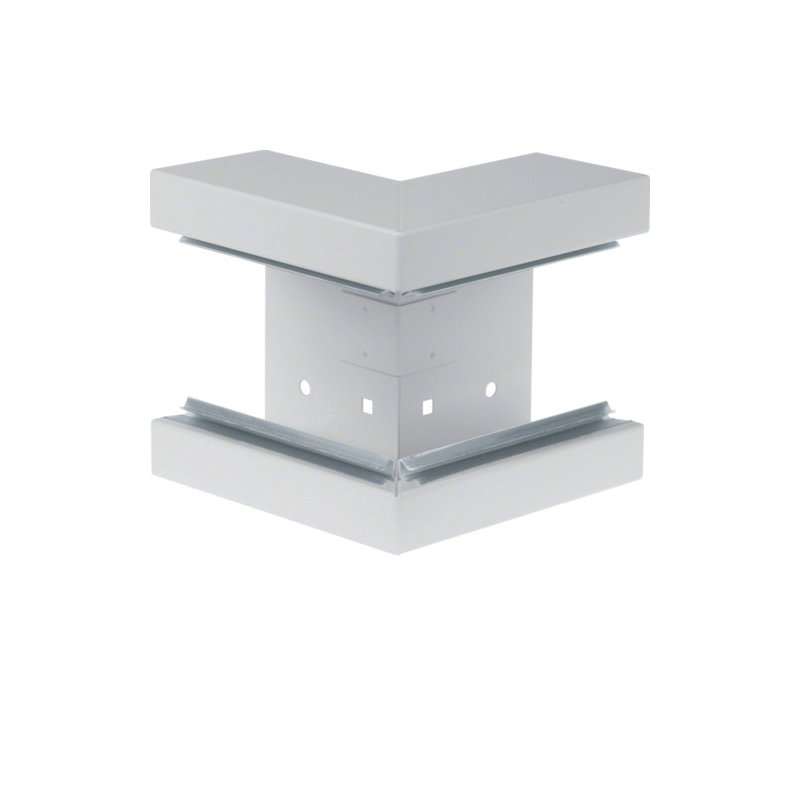 Colț exterior din profil de bază din tablă de oțel la BRS 70x130mm Capac 80mm gri deschis  , Hager BRS6513037035