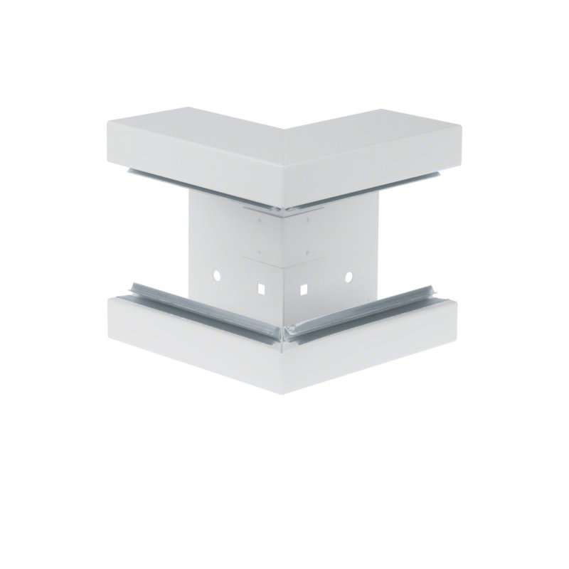Colț exterior din profil de bază la BRS 68x130mm Capac 80mm tablă de oțel alb uz. , Hager BRS6513039016