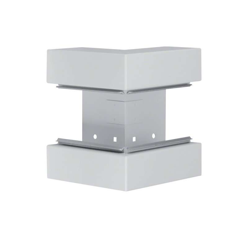 Colț exterior din profil de bază din tablă de oțel la BRS 70x170mm Capac 80mm gri deschis  , Hager BRS6517037035