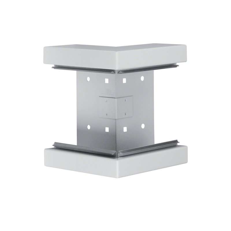 Colț exterior din profil de bază la BRS 68x170mm Capac 120mm din tablă de oțel gri deschis  , Hager BRS651703B7035