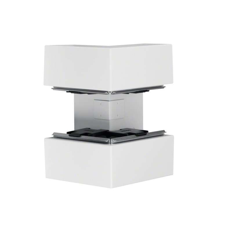 Colț exterior din profil de bază la BRS 68x210mm Capac 80mm tablă de oțel alb uz. , Hager BRS6521039016