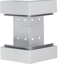 Colț exterior din profil de bază la BRS 68x210mm Capac 120mm din tablă de oțel gri deschis  , Hager BRS652103B7035