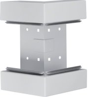 Colț exterior din profil de bază la BRS 68x210mm Capac 120mm din tablă de oțel gri deschis  , Hager BRS652103B7035