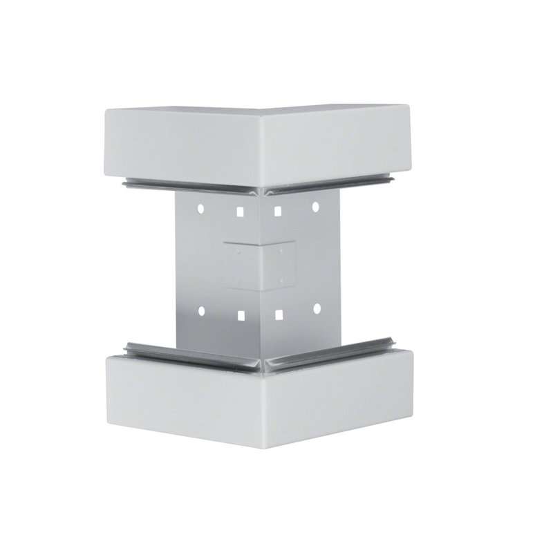 Colț exterior din profil de bază la BRS 68x210mm Capac 120mm din tablă de oțel gri deschis  , Hager BRS652103B7035