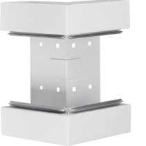 Colț exterior din profil de bază la BRS 68x210mm Capac 120mm din tablă de oțel alb  , Hager BRS652103B9010