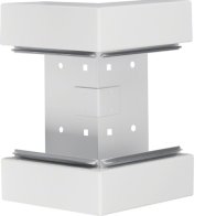 Colț exterior din profil de bază la BRS 68x210mm Capac 120mm din tablă de oțel alb  , Hager BRS652103B9010