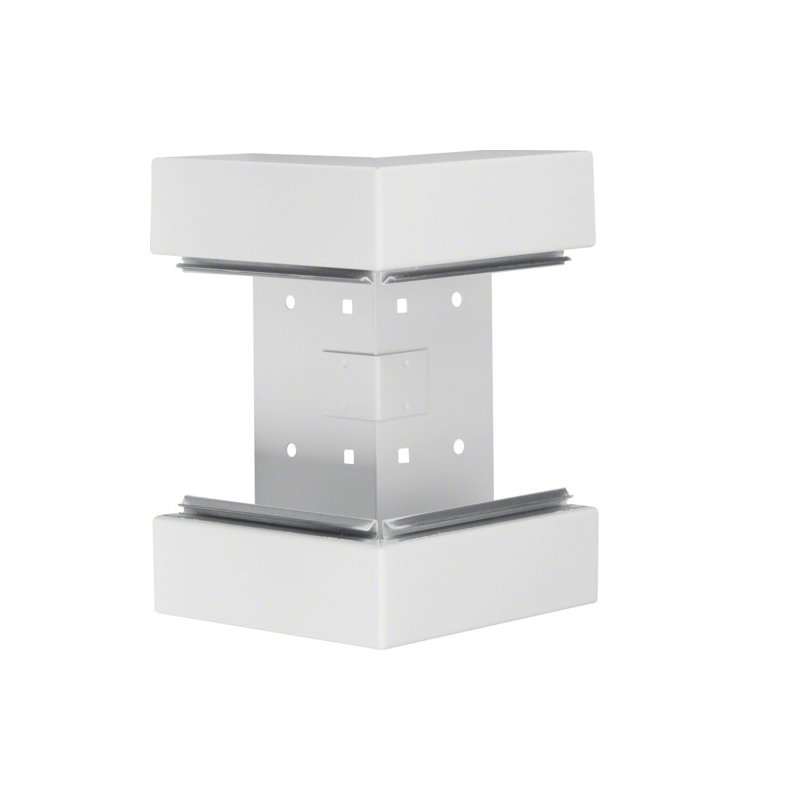 Colț exterior din profil de bază la BRS 68x210mm Capac 120mm din tablă de oțel alb  , Hager BRS652103B9010