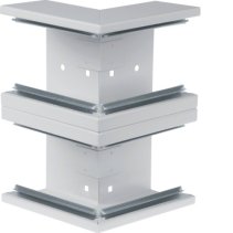 Colț exterior din profil de bază din tablă de oțel z BRS 70x210mm Capac 2x80mm gri deschis  , Hager BRS652103D7035