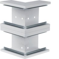 Colț exterior din profil de bază din tablă de oțel z BRS 70x210mm Capac 2x80mm gri deschis  , Hager BRS652103D7035