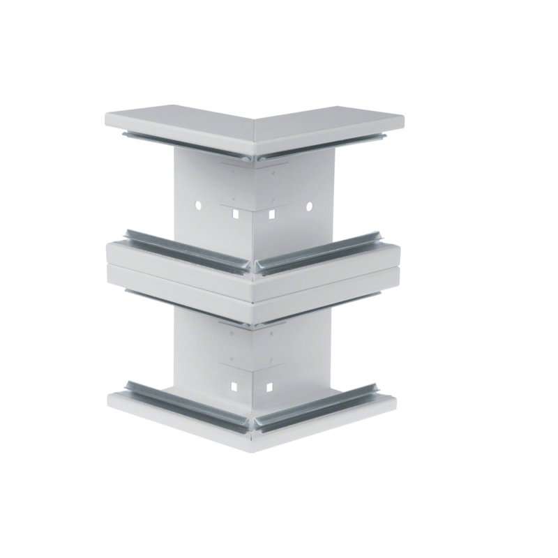 Colț exterior din profil de bază din tablă de oțel z BRS 70x210mm Capac 2x80mm gri deschis  , Hager BRS652103D7035