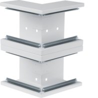 Colț exterior din profil de bază din tablă de oțel la BRS 70x210mm Capac 2x80mm alb  , Hager BRS652103D9010