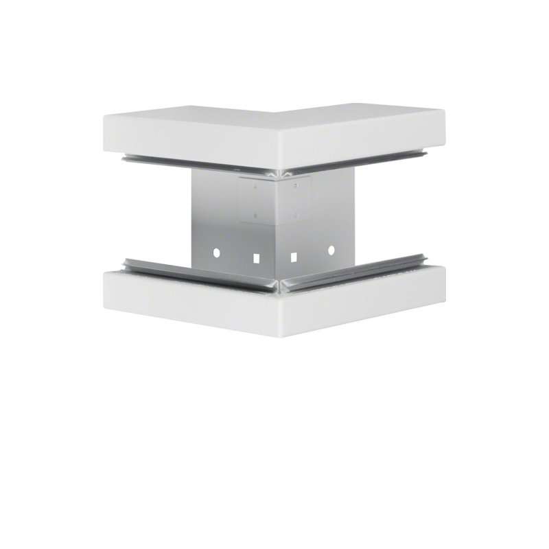 Colț exterior din profil de bază la BRS 83x130mm Capac 80mm din tablă de oțel alb  , Hager BRS8513039010