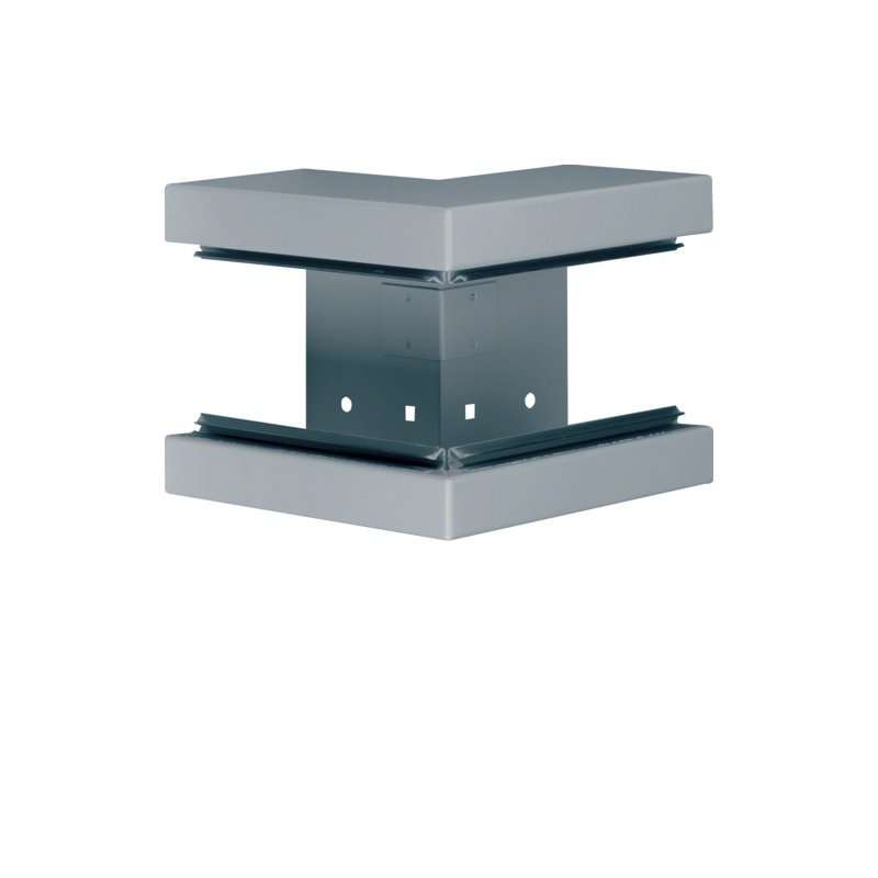 Colț exterior din profil de bază la BRS 83x130mm Capac 80mm din tablă de oțel zincat , Hager BRS851303VERZ