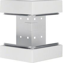 Colț exterior din profil de bază la BRS 85x210mm Capac 120mm din tablă de oțel alb  , Hager BRS852103B9010