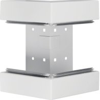 Colț exterior din profil de bază la BRS 85x210mm Capac 120mm din tablă de oțel alb  , Hager BRS852103B9010