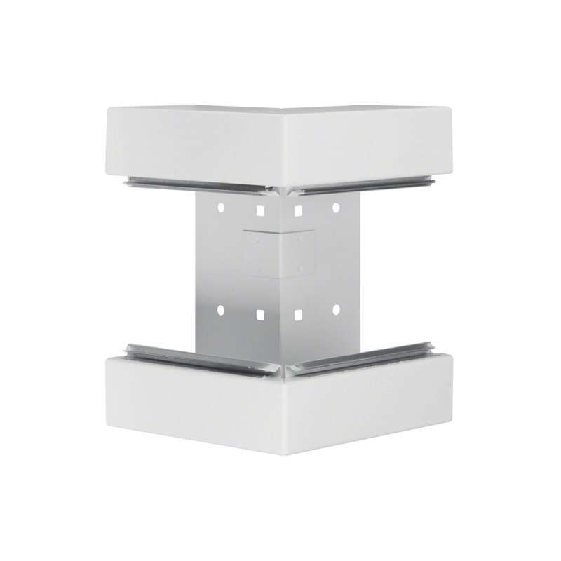 Colț exterior din profil de bază la BRS 85x210mm Capac 120mm din tablă de oțel alb  , Hager BRS852103B9010