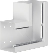 Unghi din profil de bază la BRS 100x130mm OT 80mm din tablă de oțel alb  , Hager BRS10013059010