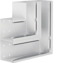 Unghi din profil de bază la BRS 100x210mm OT 2x80mm din tablă de oțel alb  , Hager BRS1002105D9010