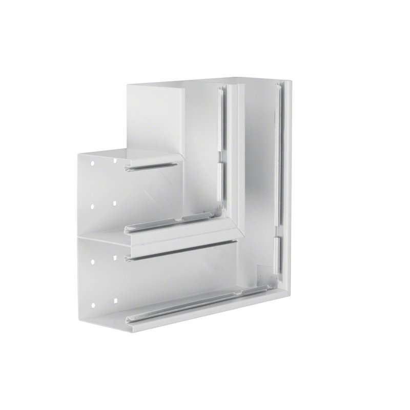 Unghi din profil de bază la BRS 100x210mm OT 2x80mm din tablă de oțel alb  , Hager BRS1002105D9010