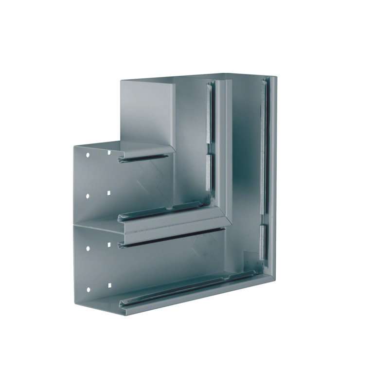 Unghi din profil de bază la BRS 100x210mm OT 2x80mm din tablă de oțel zincat , Hager BRS1002105DVERZ