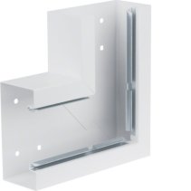 Unghi din profil de bază tablă de oțel la BRS 70x130mm Capac 80mm alb  , Hager BRS6513059010