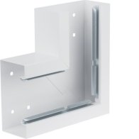 Unghi din profil de bază tablă de oțel la BRS 70x130mm Capac 80mm alb  , Hager BRS6513059010