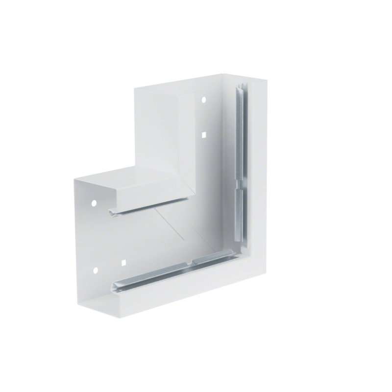 Unghi din profil de bază tablă de oțel la BRS 70x130mm Capac 80mm alb  , Hager BRS6513059010