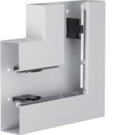 Unghi din profil de bază la BRS 68x210mm OT 80mm din tablă de oțel gri deschis  , Hager BRS6521057035