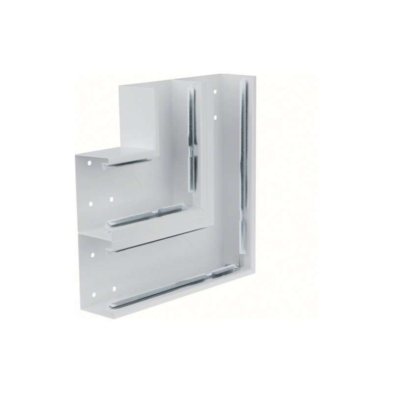 Unghi din profil de bază tablă de oțel la BRS 70x210mm Capac 2x80mm gri deschis  , Hager BRS652105D7035