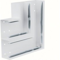 Unghi din profil de bază tablă de oțel la BRS 70x210mm Capac 2x80mm alb  , Hager BRS652105D9010