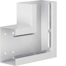 Unghi din profil de bază BRS 83x130mm Capac 80mm tablă de oțel alb uz. , Hager BRS8513059016