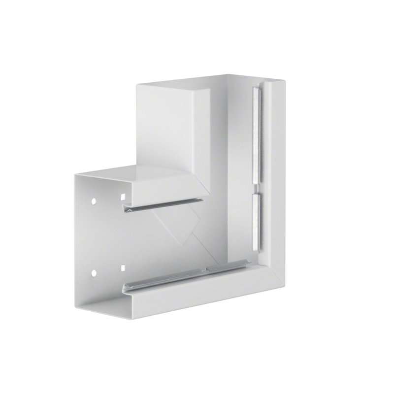 Unghi din profil de bază BRS 83x130mm Capac 80mm tablă de oțel alb uz. , Hager BRS8513059016