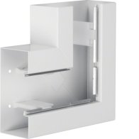 Unghi din profil de bază la BRS 85x170mm OT 80mm din tablă de oțel alb  , Hager BRS8517059010