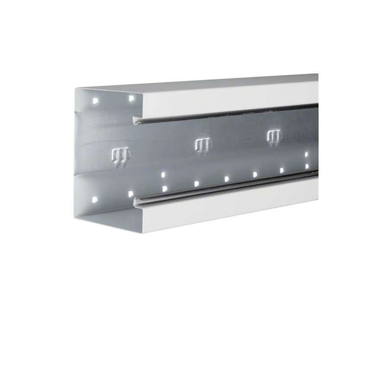 Bază-Canal aparataj Ignifug frontrast BRS 100x130mm OT 80mm din tablă de oțel alb , Hager BRS10013019010