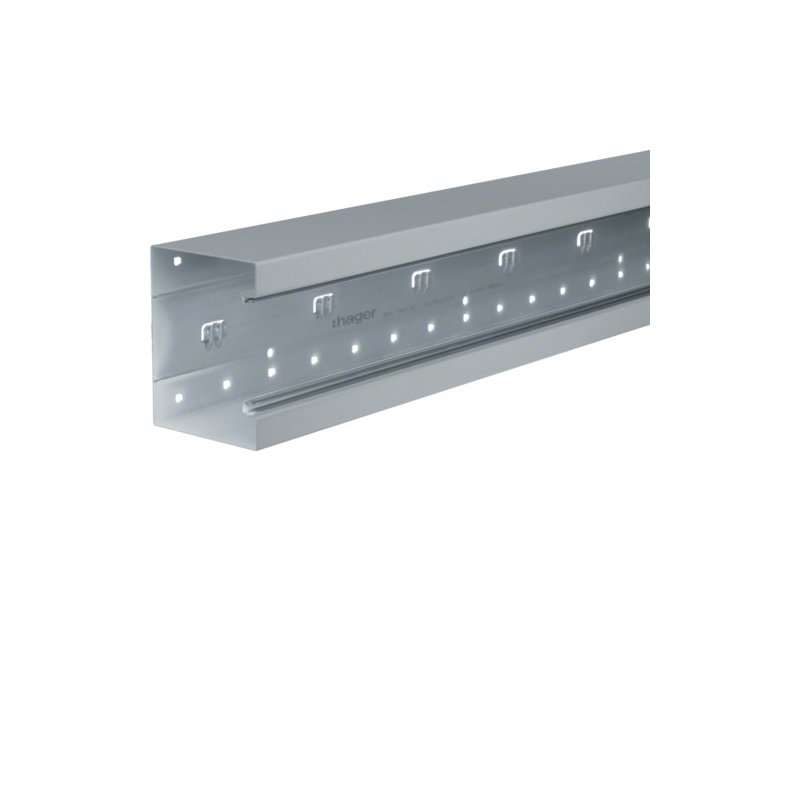 Bază-Canal aparataj Ignifug frontrast BRS 100x130mm OT 80mm din tablă de oțel zincat , Hager BRS1001301VERZ