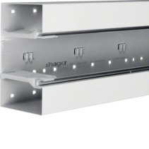 Bază-Canal aparataj Ignifug frontrast BRS 100x170mm OT 80mm din tablă de oțel alb , Hager BRS10017019010