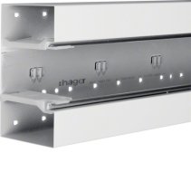 Bază-Canal aparataj Ignifug pr. față la BRS 100x170mm Capac 80mm oțel alb uz. , Hager BRS10017019016